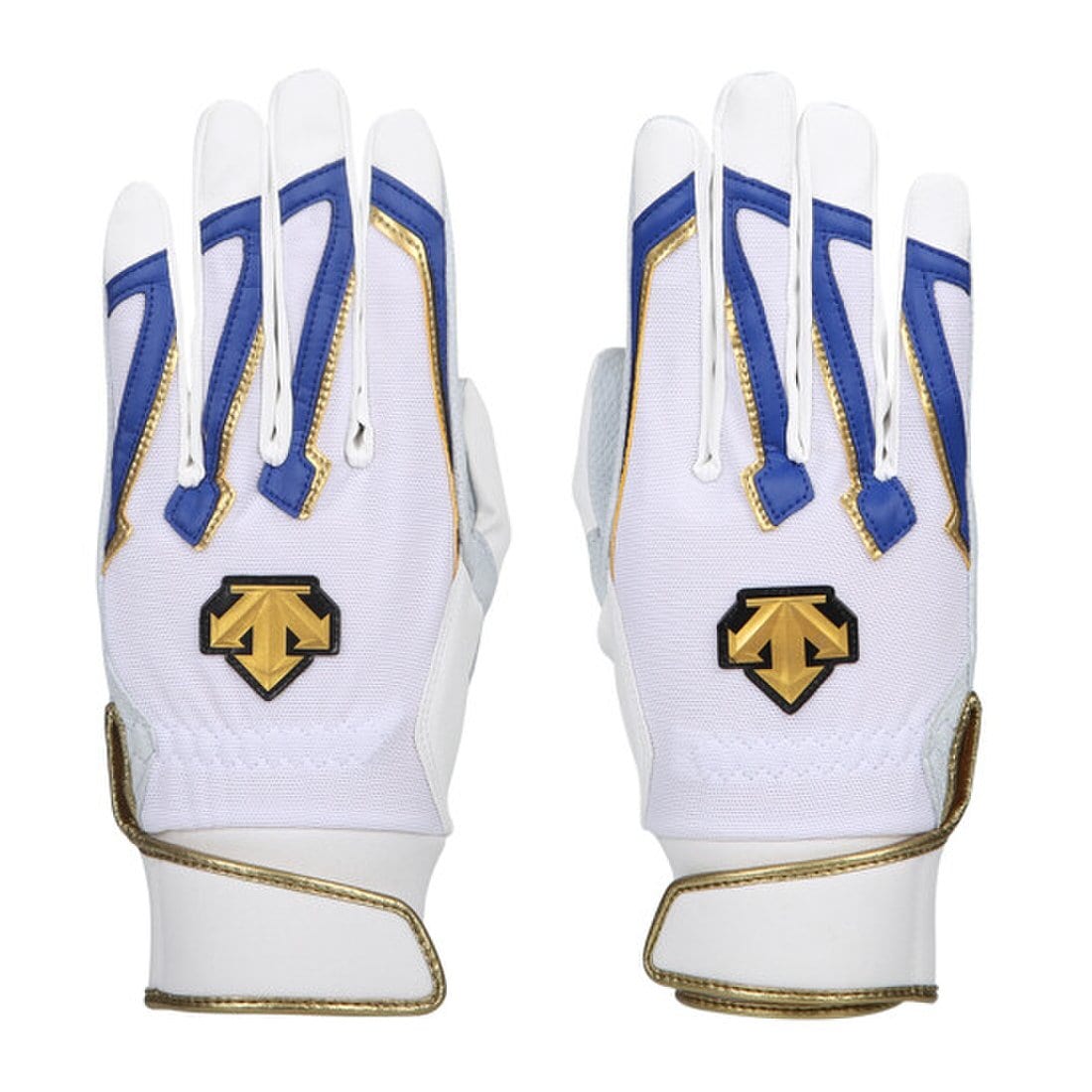 Descente Batting Gloves (White&Blue)