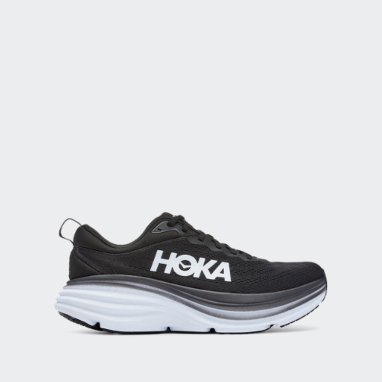 Hoka Bondi 8 Wide 1127953-BWHT Men Shoes Sneakers Black White