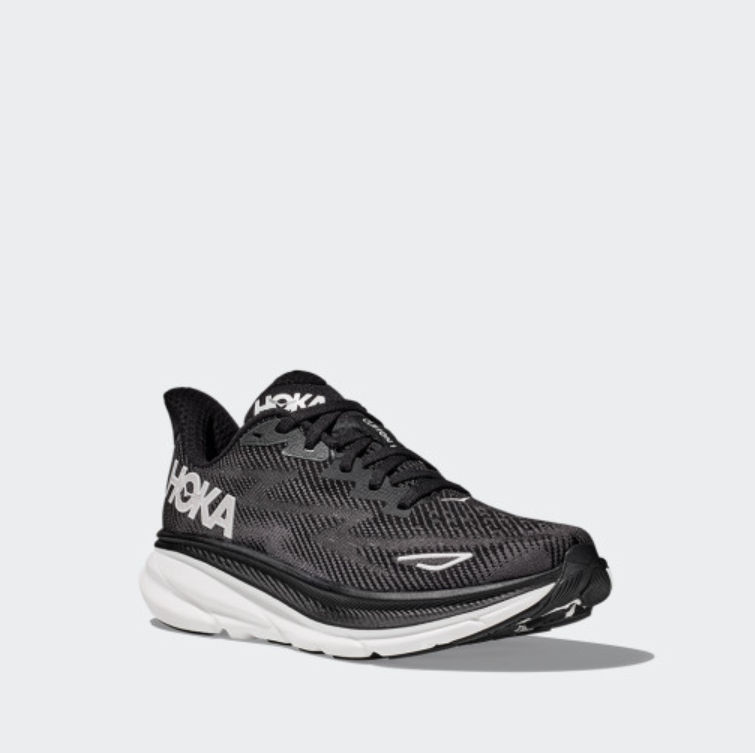 Hoka Clifton 9 Wide 1132210-BWHT Men Shoes Sneakers Black White