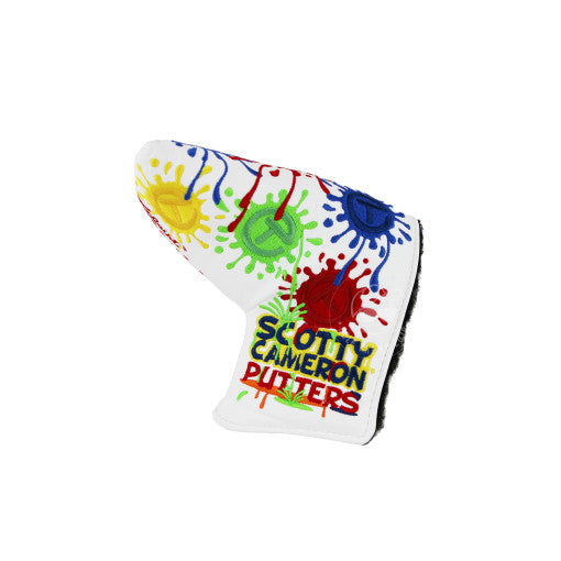 Scotty Cameron Putter Cover Mid-Mallet White Paint Splash Circle T 2