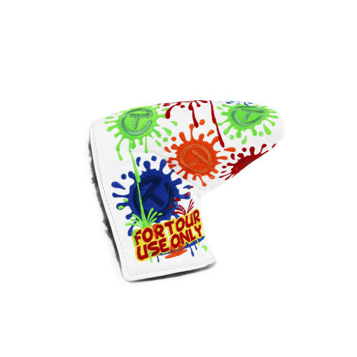 Scotty Cameron Putter Cover Mid-Mallet White Paint Splash Circle T 3