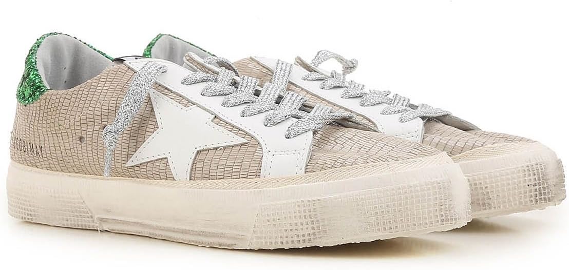 Golden Goose  Deluxe Brand May Sand Lizard Emerald Women's Sneakers G32WS127 H5 2