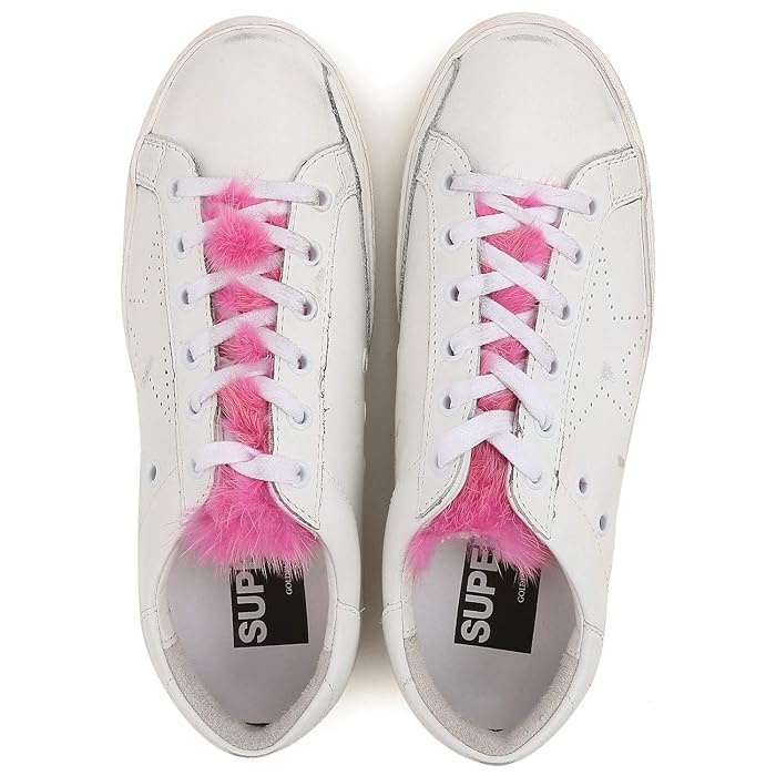 Golden Goose Superstar White Leather/Fuchsia Women's Sneakers G31WS590 D55 D55 2