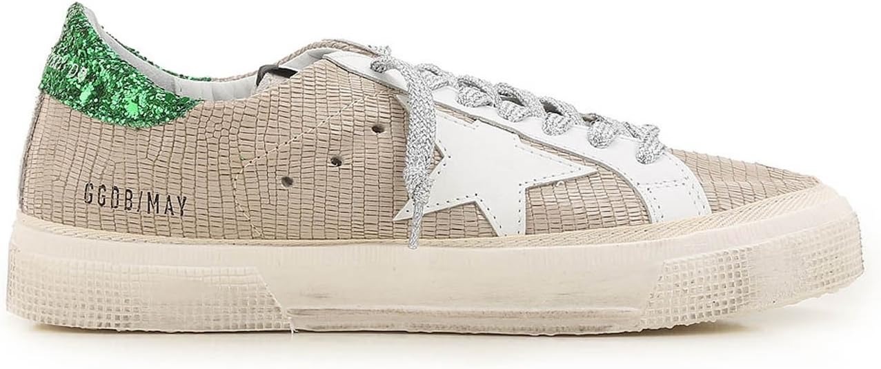 Golden Goose  Deluxe Brand May Sand Lizard Emerald Women's Sneakers G32WS127 H5