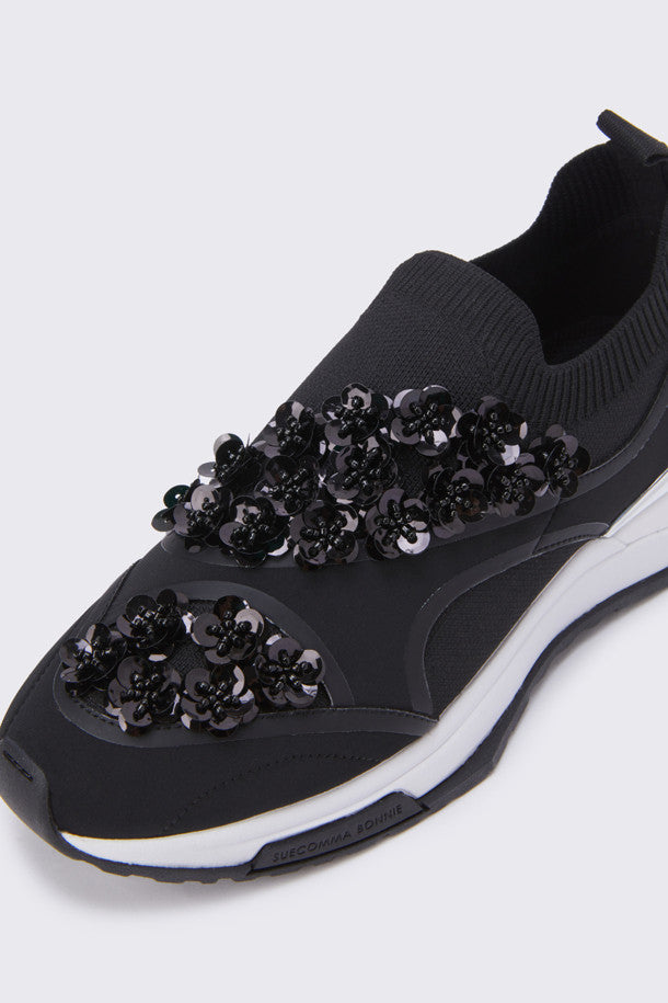 SUECOMMA BONNIE Fleur sneakers(black)  DG4DA23508BLK 4