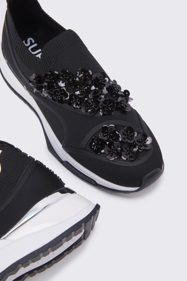 SUECOMMA BONNIE Fleur sneakers(black)  DG4DA23508BLK 5