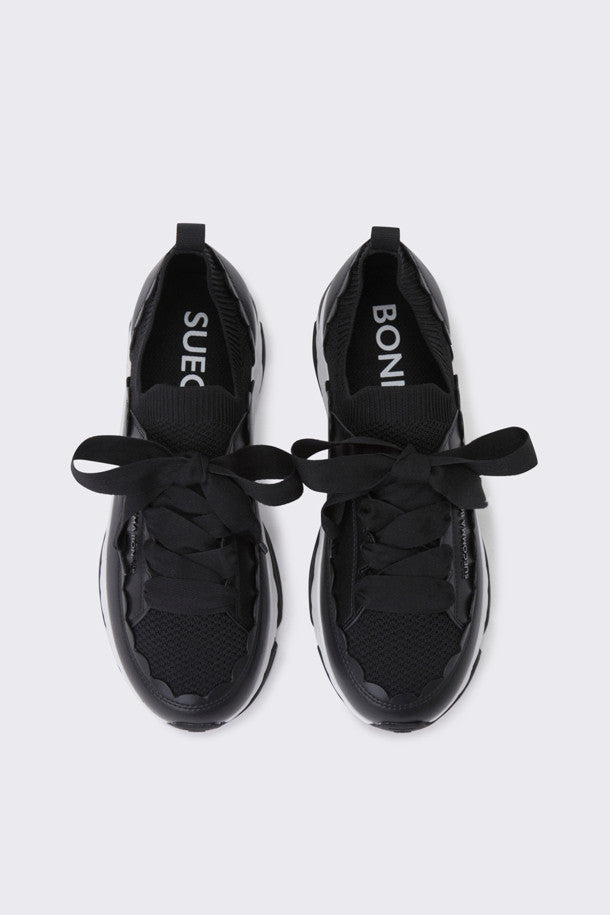 SUECOMMA BONNIE Wave knit sneakers(black)  DG4DS24007BLK 7