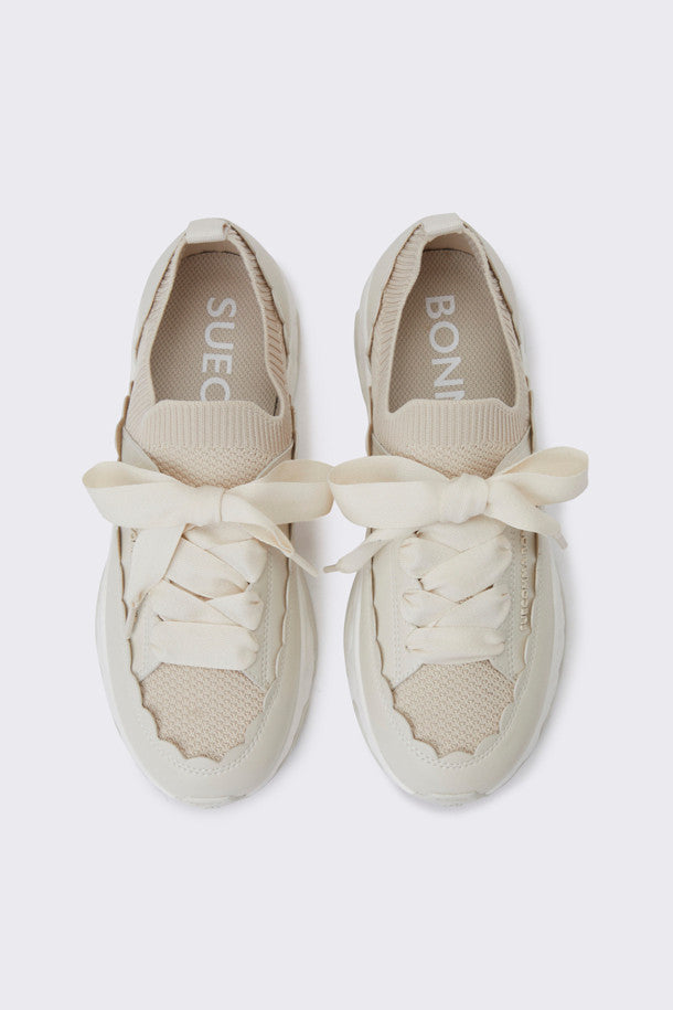 SUECOMMA BONNIE Wave knit sneakers(ivory)  DG4DS24007IVY