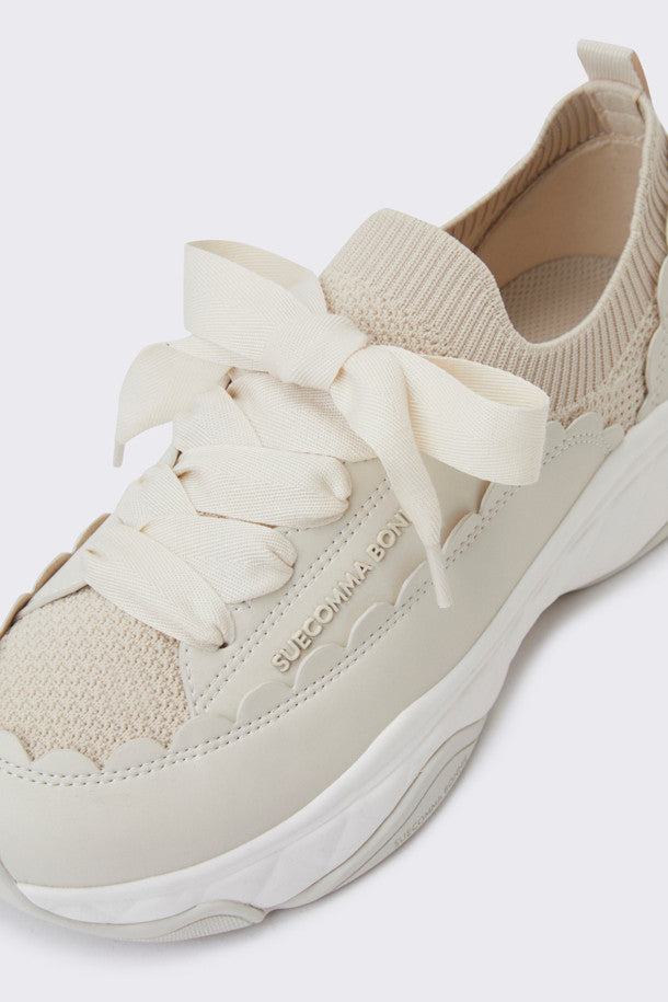 SUECOMMA BONNIE Wave knit sneakers(ivory)  DG4DS24007IVY