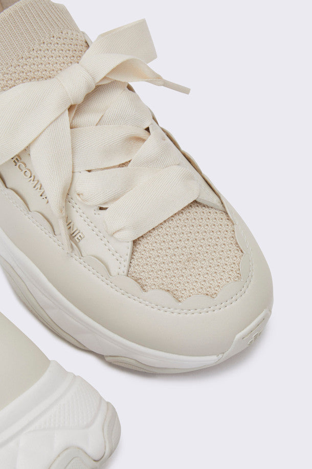 SUECOMMA BONNIE Wave knit sneakers(ivory)  DG4DS24007IVY