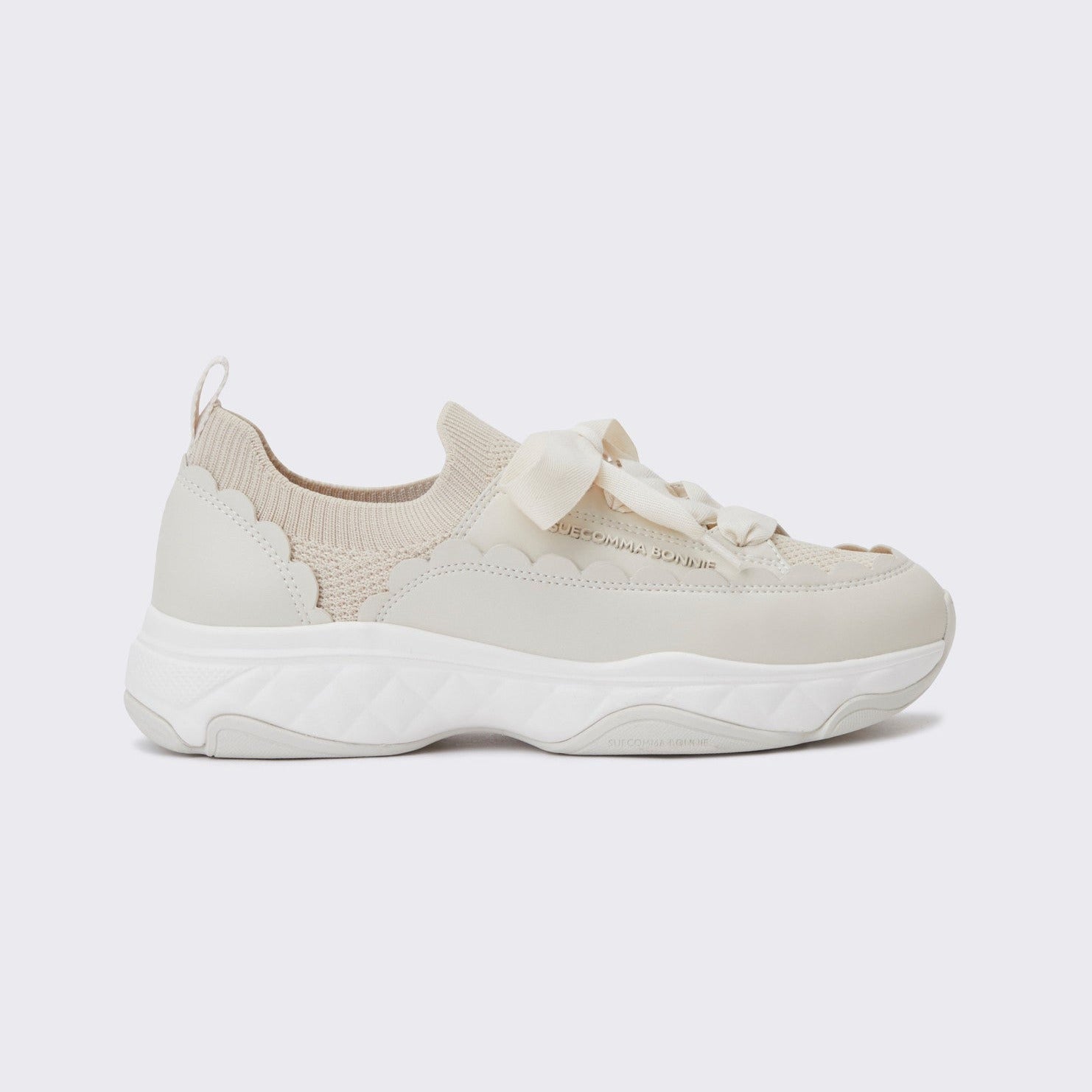 SUECOMMA BONNIE Wave knit sneakers(ivory)  DG4DS24007IVY