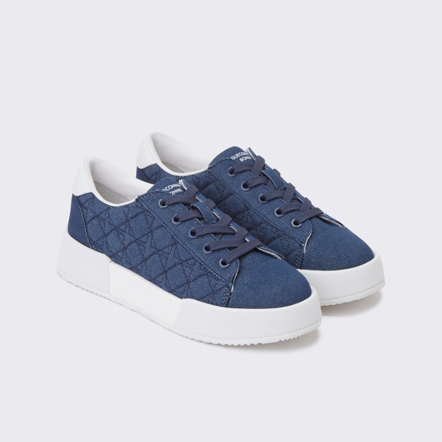 SUECOMMA BONNIE Quilting denim sneakers(blue)  DG4DS24009BLU 2