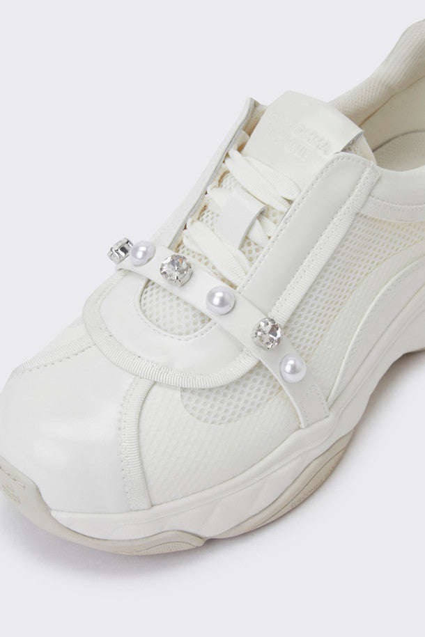 SUECOMMA BONNIE Dressy jewelry sneakers(white)  DG4DS24011WHT 6