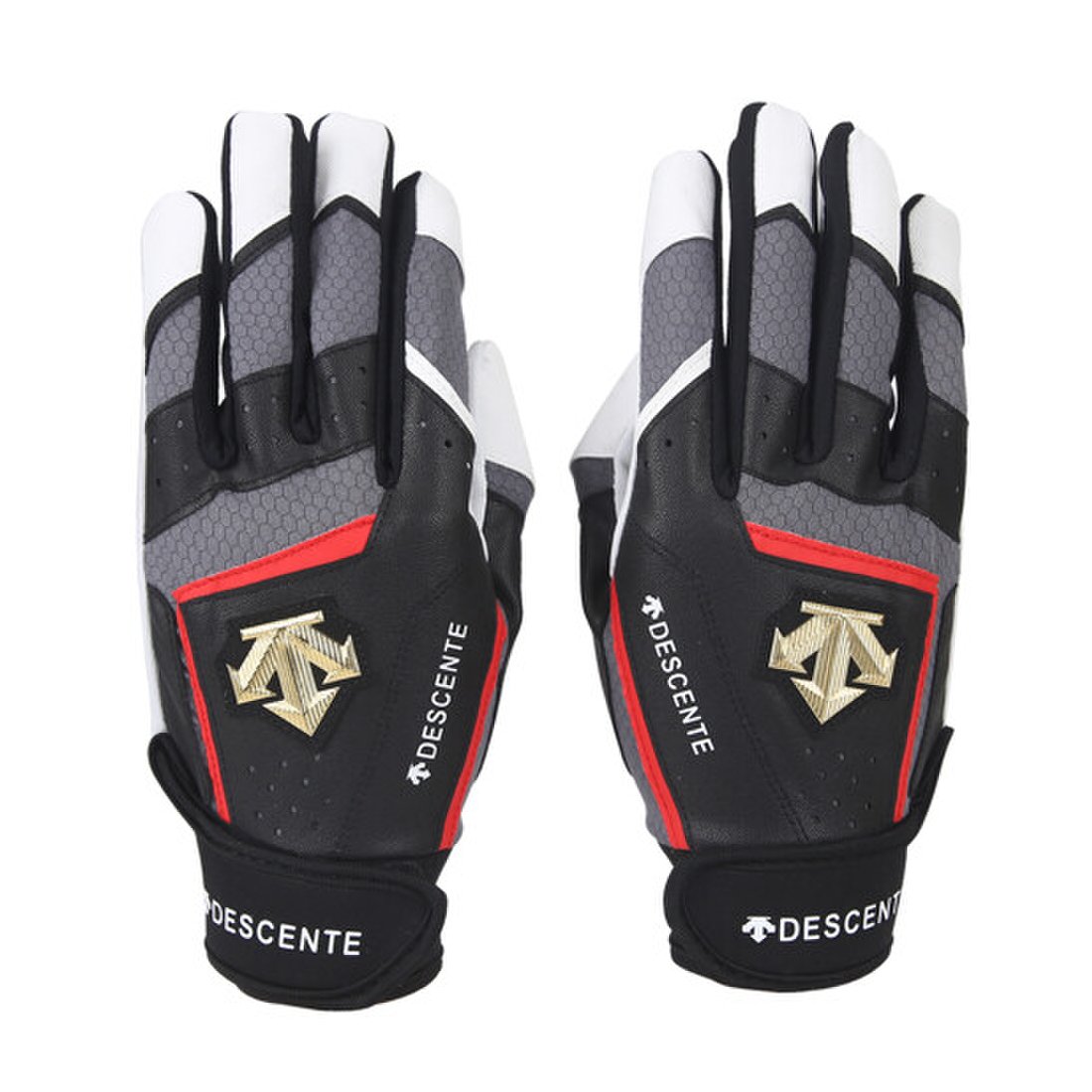 Descente Batting Gloves (Black&Red)