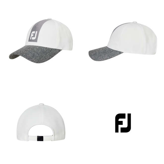 Footjoy Men Golf Gear FJ Bar Cap #35995 White 4