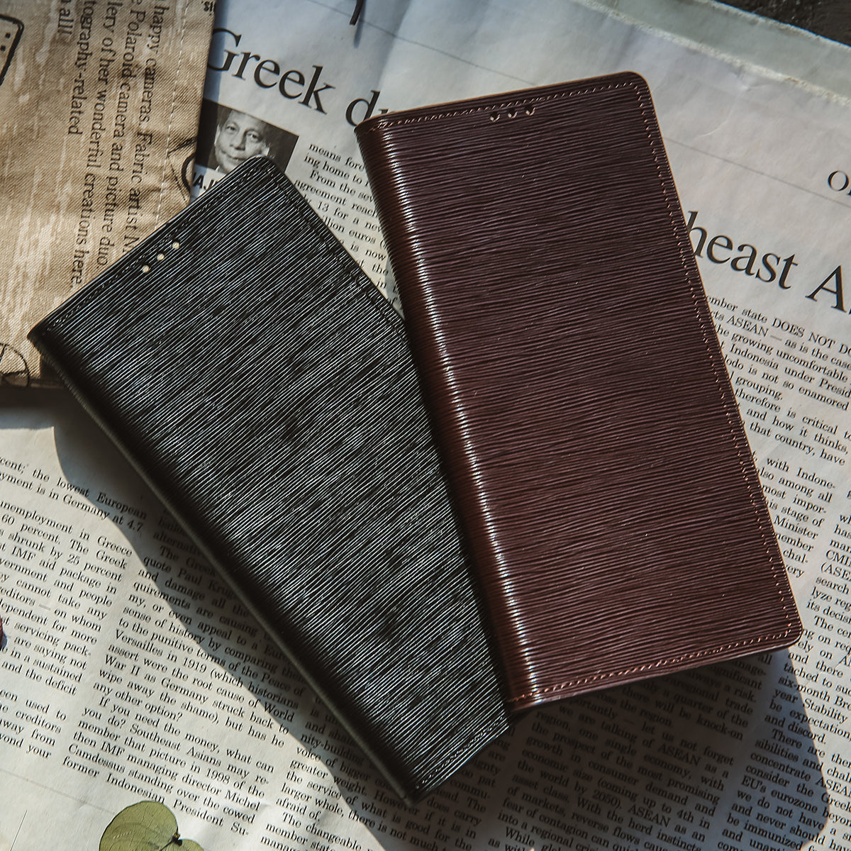 Iphone15 Cowhide Phone Case Card Wallet