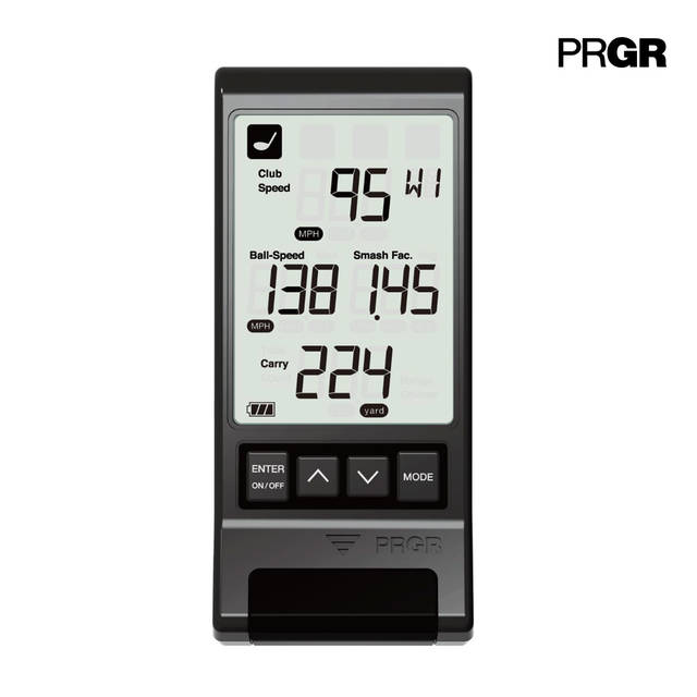 PRGR Black Pocket Launch Monitor Golf Speed Distance Measuring Device