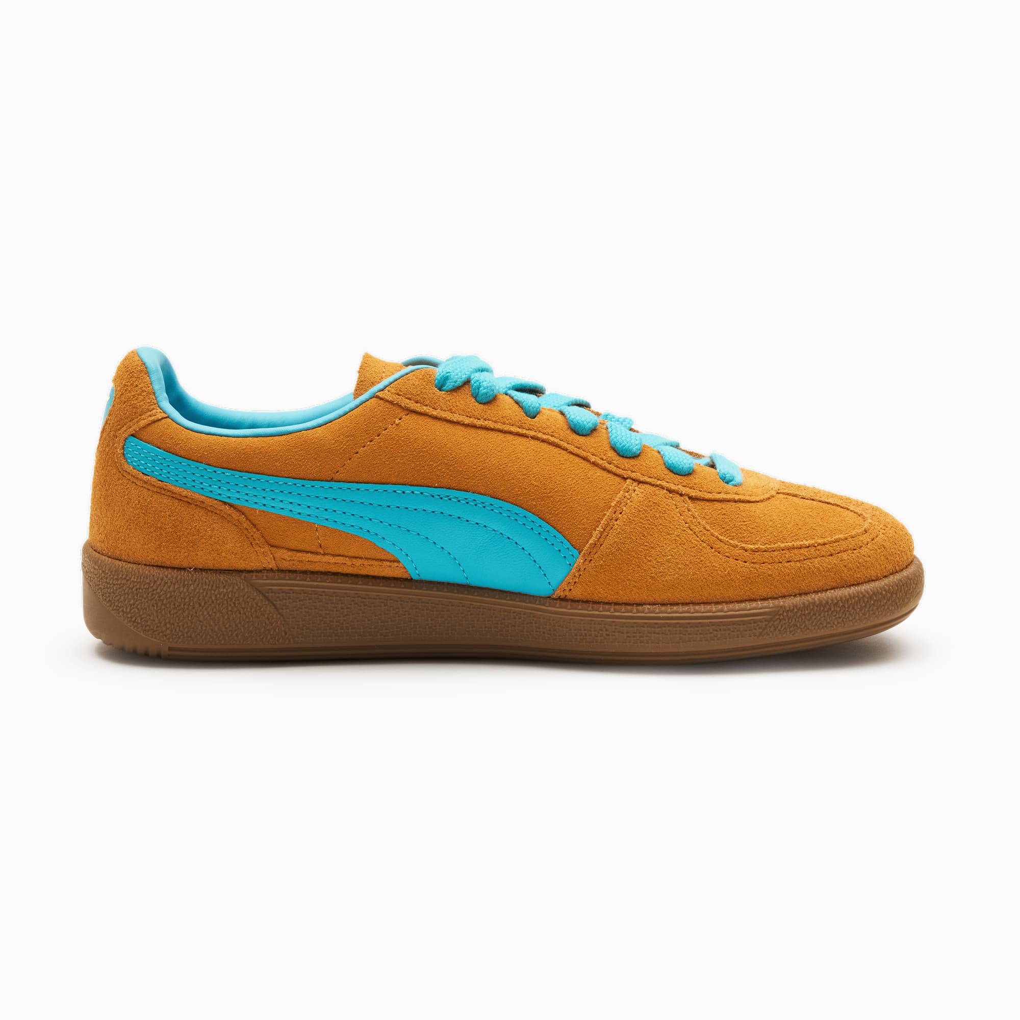 PUMA Palermo Sneakers 396463_13 Dark Cheddar-Bright Aqua-PUMA Gold