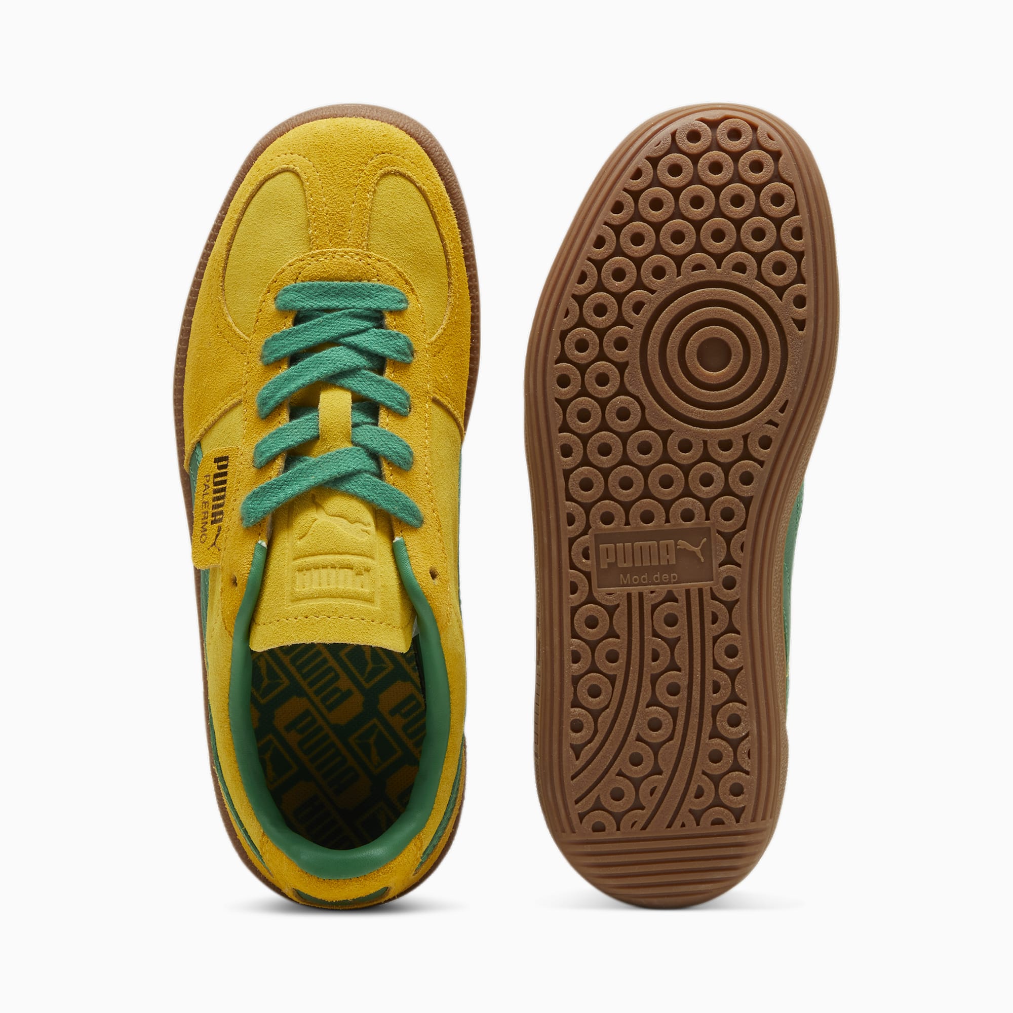 PUMA Palermo Sneakers 396463_12 Pelé Yellow-Yellow Sizzle-Archive Green 5