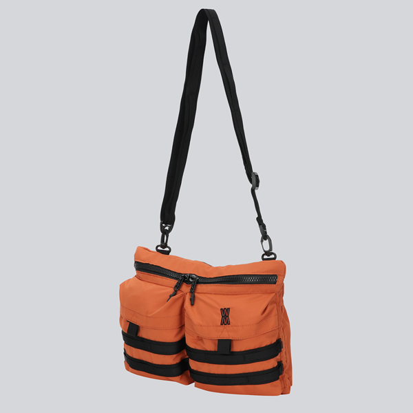 Weather Monster Unisex Fishing Messenger Bag (Orange / Beige)