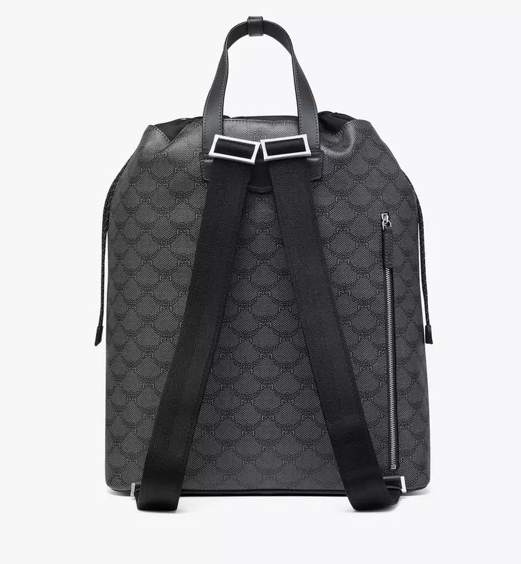 MCM HIMMEL DRAWSTRING BACKPACK IN LAURETOS Dark Grey 4