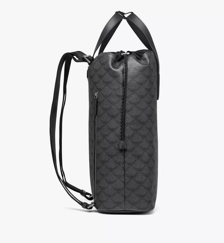 MCM HIMMEL DRAWSTRING BACKPACK IN LAURETOS Dark Grey 2