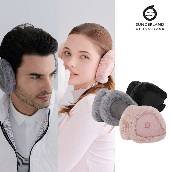 Sunderland Unisex fur Earmuff Grey/Black/Pink