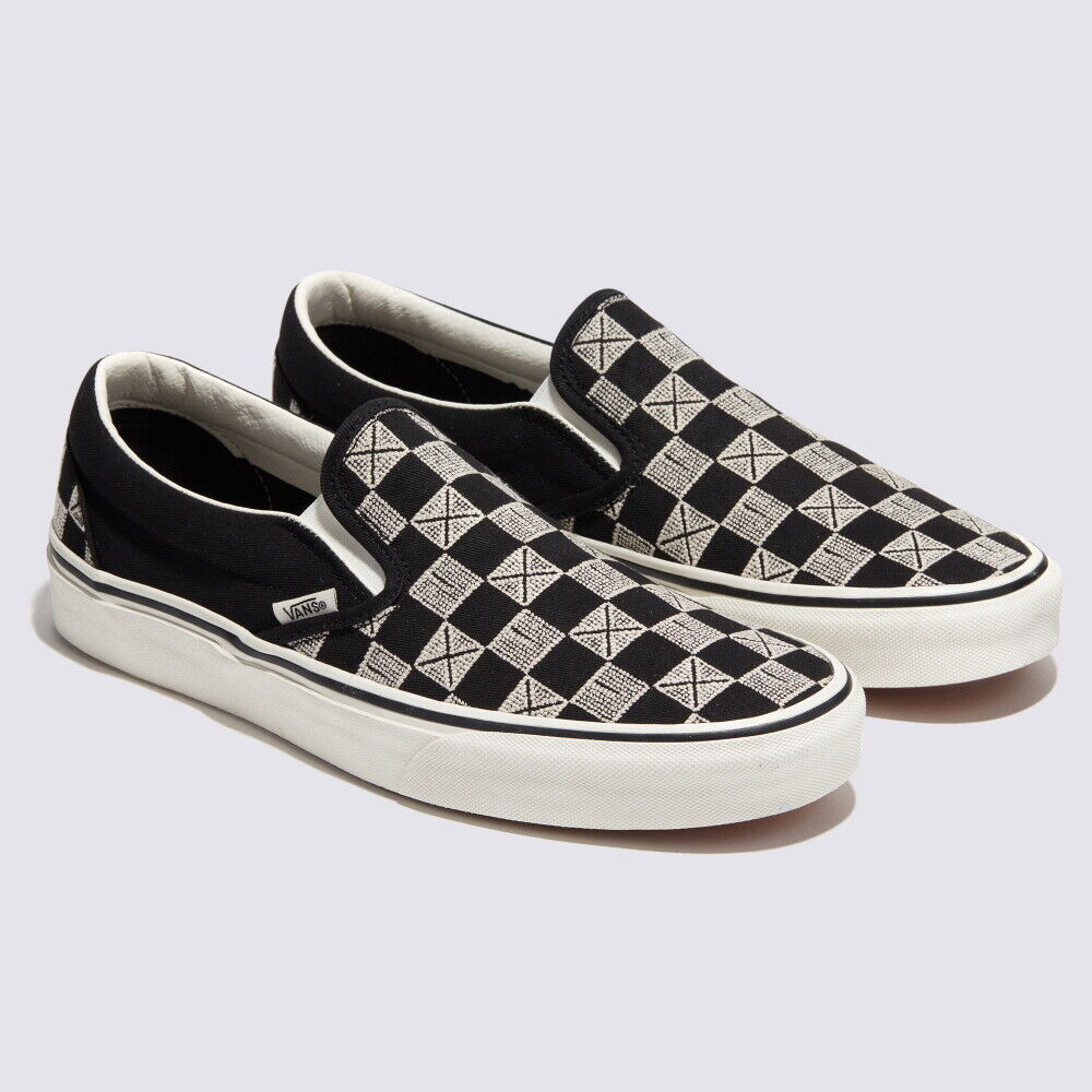 Vans Stitch Checkerboard Slip-on Skate Sneakers Shoes Black VN000BVZCJJ