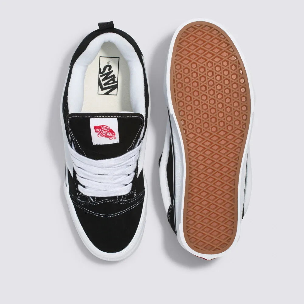 Vans Knu Skool Skate Shoes Sneakers Black/True White VN0009QC6BT