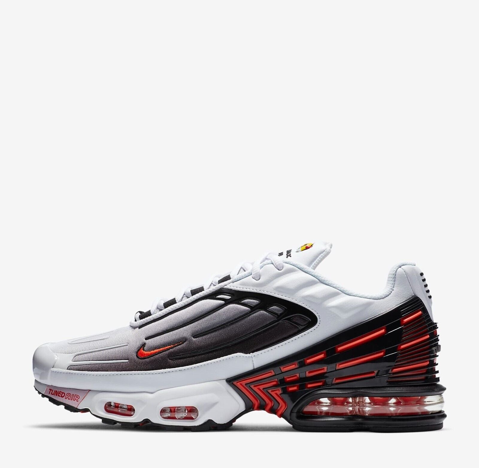 Nike Air Max Plus 3 Sneakers White/Black/Gunsmoke/Orange CK6715-101 01