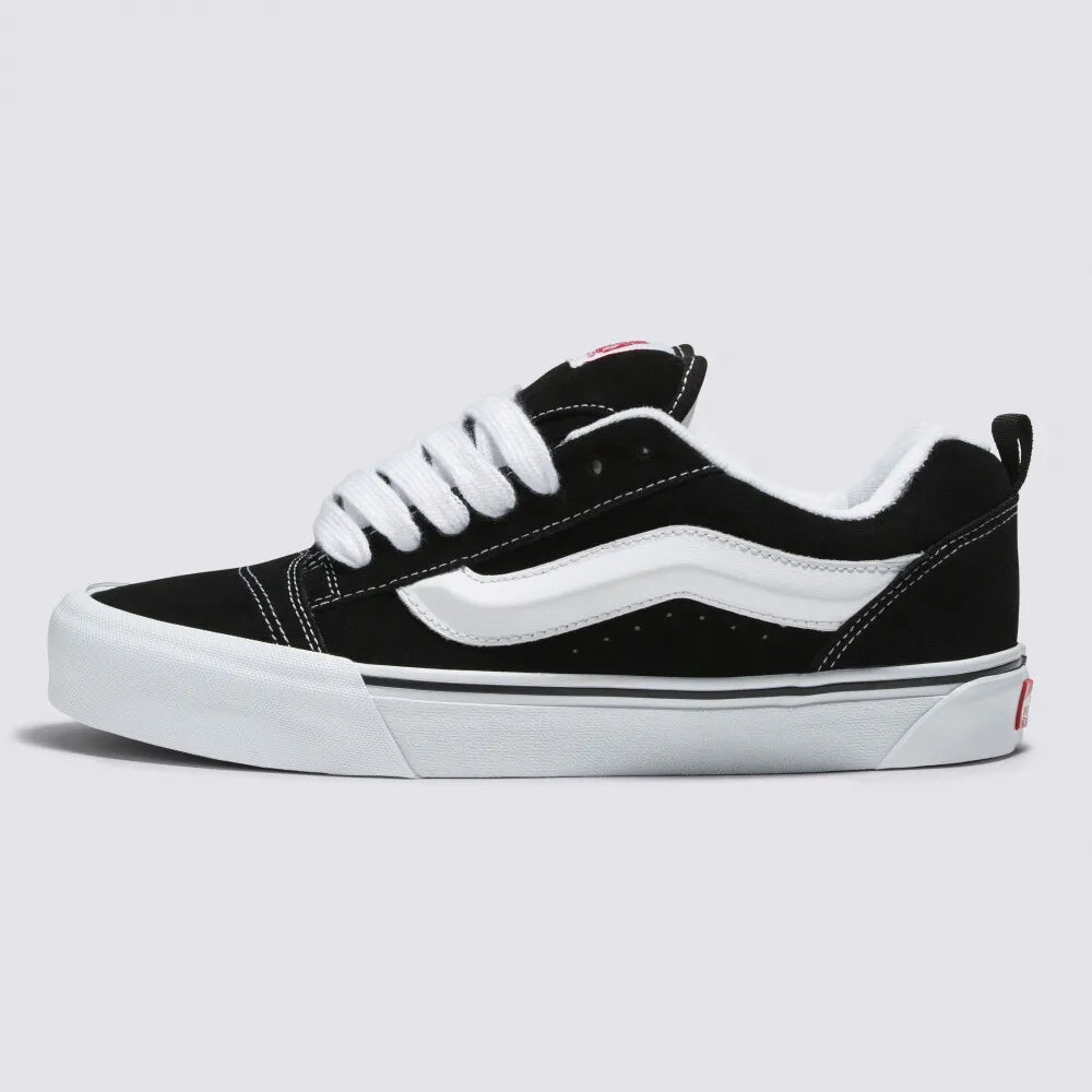 Vans Knu Skool Skate Shoes Sneakers Black/True White VN0009QC6BT