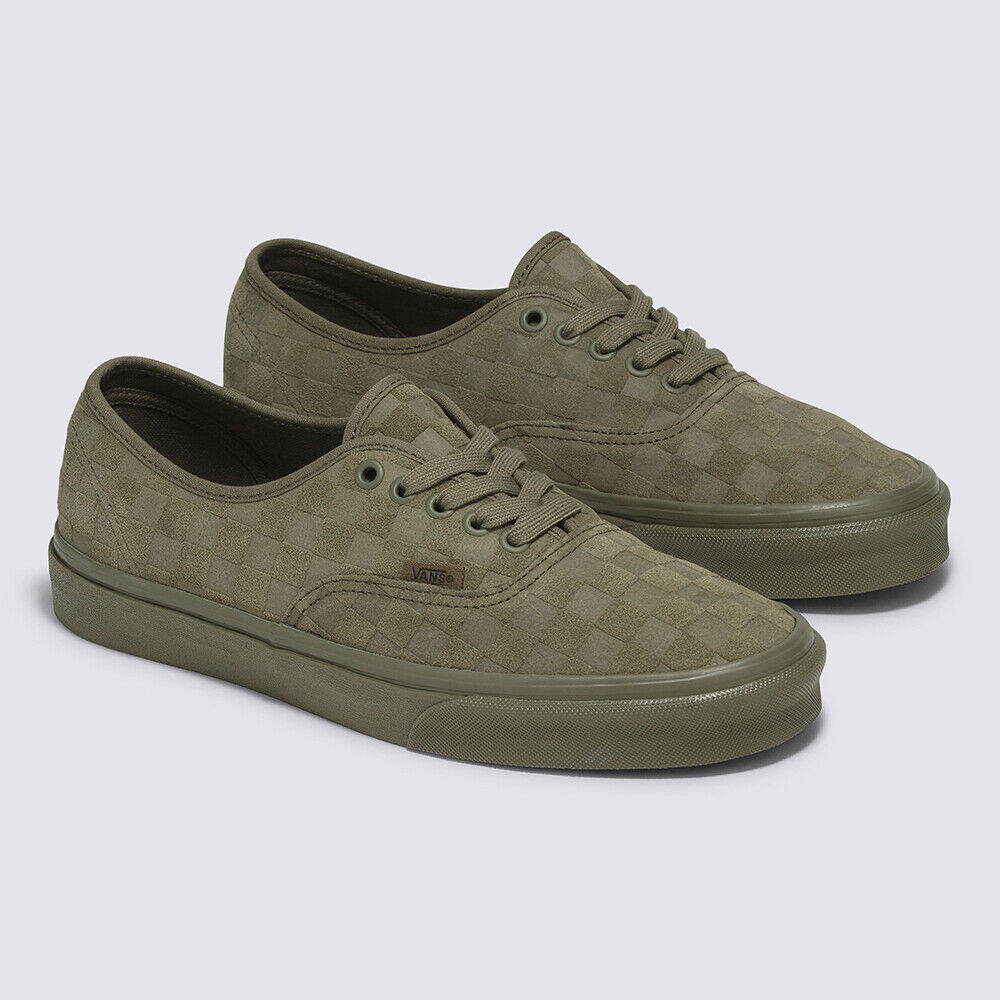 Vans Mono Checkerboard Authentic Skate Sneakers Shoes Olive VN000CRQOLV 1