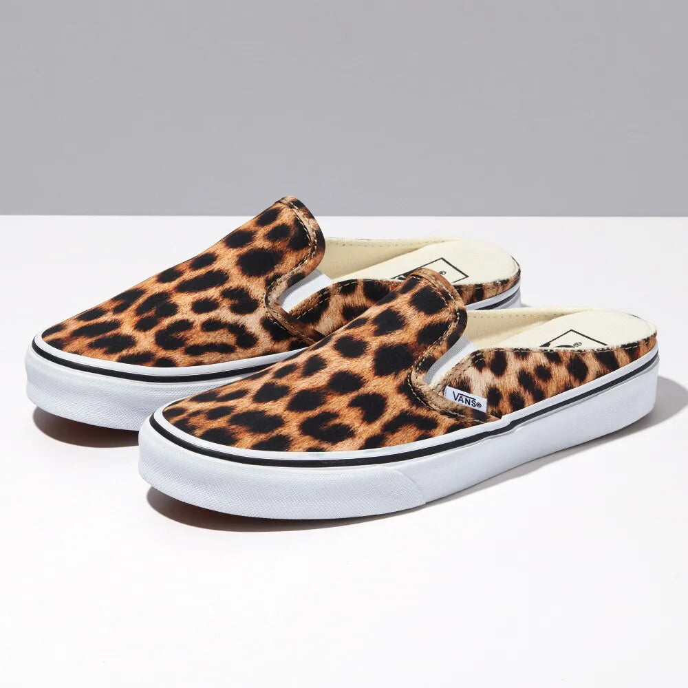 Vans Animal Print Leopard Slip-On Mule Skate Shoes Sneakers VN0A4P3ULPR 2