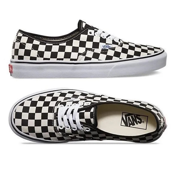 Vans Authentic Golden Coast Checkerboard Shoes Sneakers Black/White 2