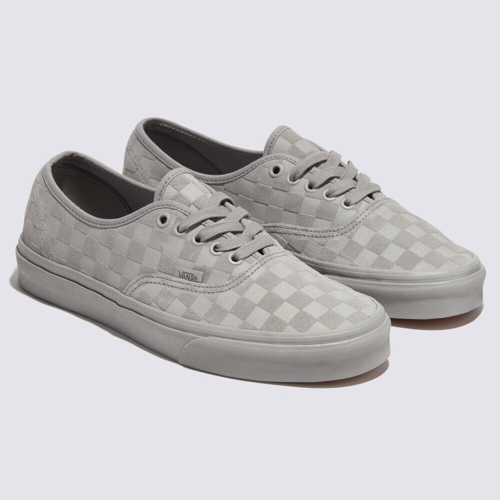 Vans Mono Checkerboard Authentic Skate Sneakers Shoes Grey VN000CRQGRY 1