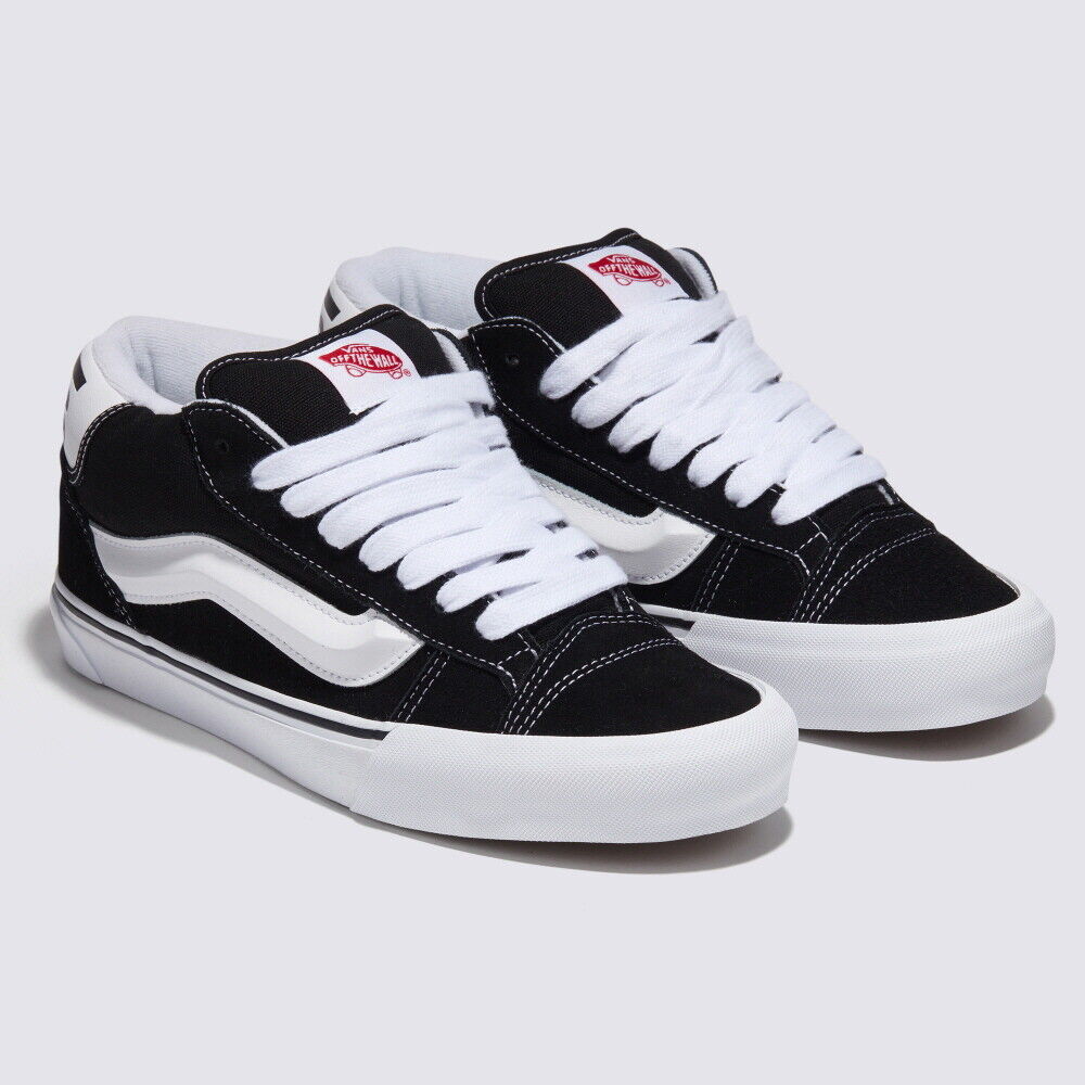 Vans Knu Mid Skate Shoes New Mid Sneakers Black/True White VN000CQ96BT 1