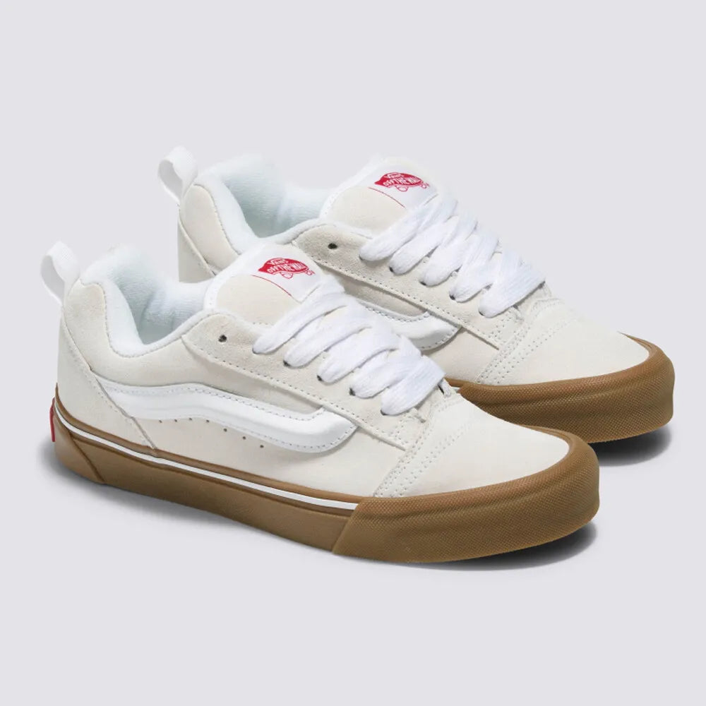 Vans Knu Skool Skate Shoes Sneakers Marshmallow/Gum Sole VN0009QCWHT