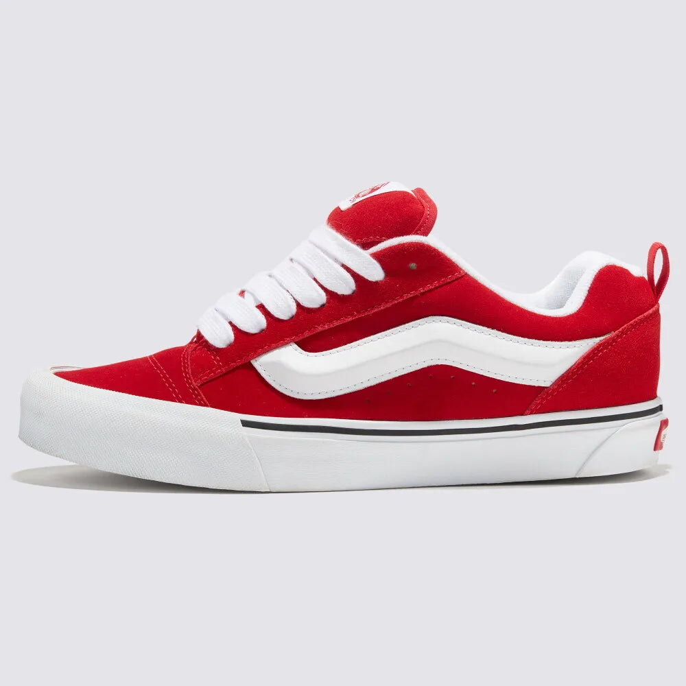 Vans Knu Skool Skate Sneakers Shoes Racing Red/True White VN0009QCJV6