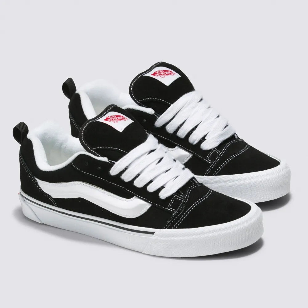 Vans Knu Skool Skate Shoes Sneakers Black/True White VN0009QC6BT