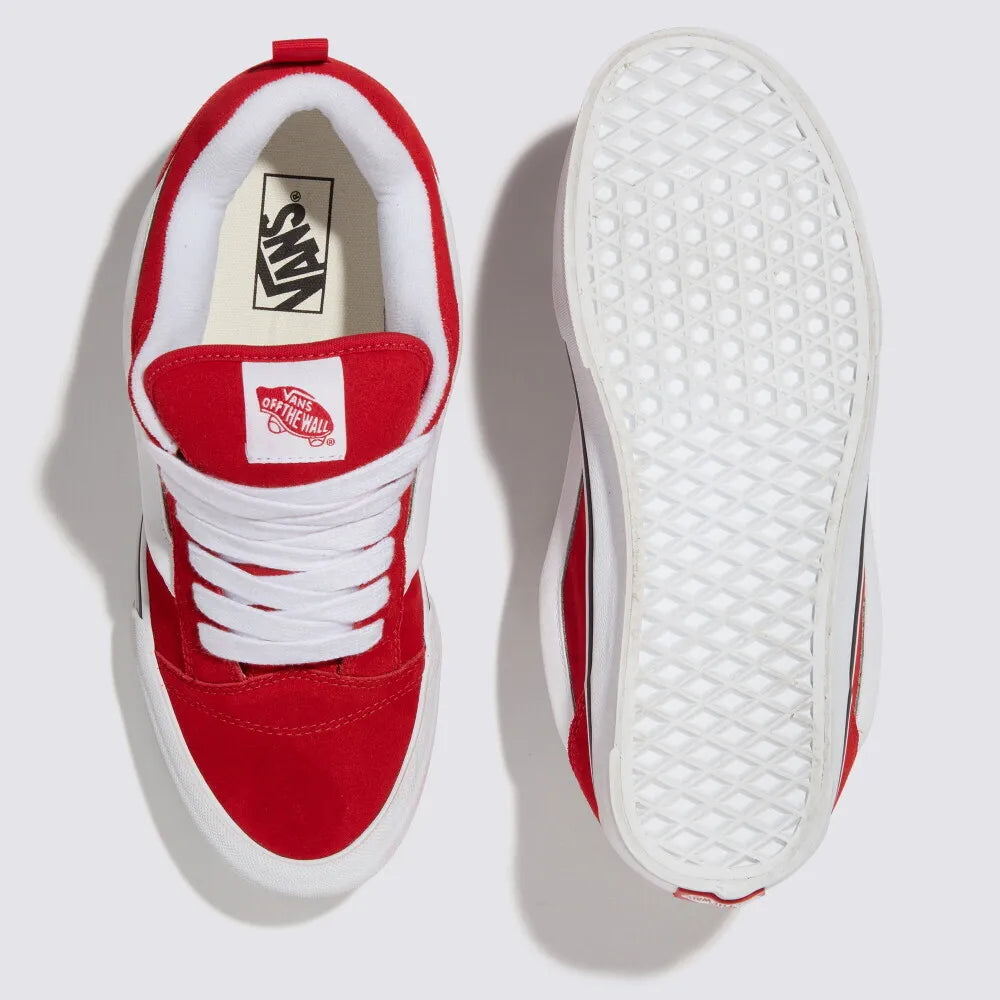 Vans Knu Skool Skate Sneakers Shoes Racing Red/True White VN0009QCJV6