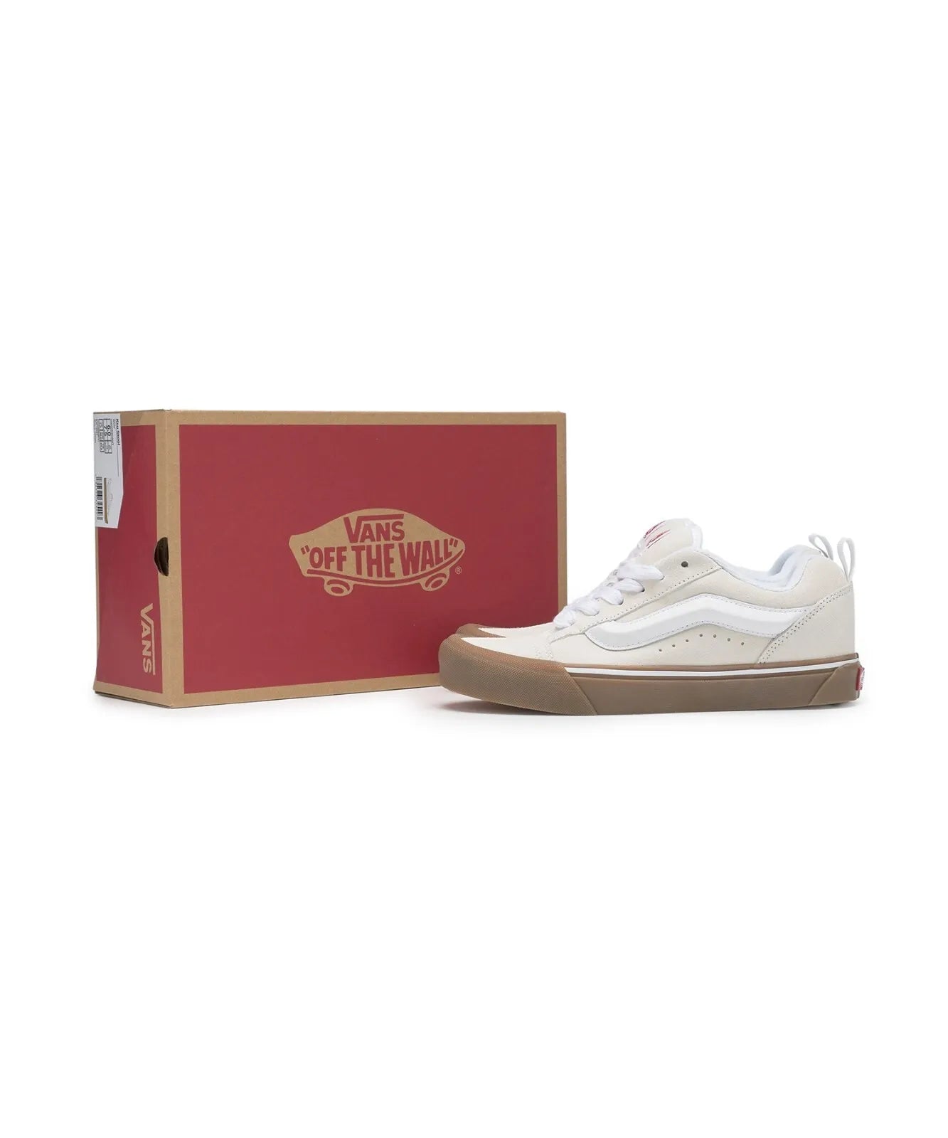 Vans Knu Skool Skate Shoes Sneakers Marshmallow/Gum Sole VN0009QCWHT 7