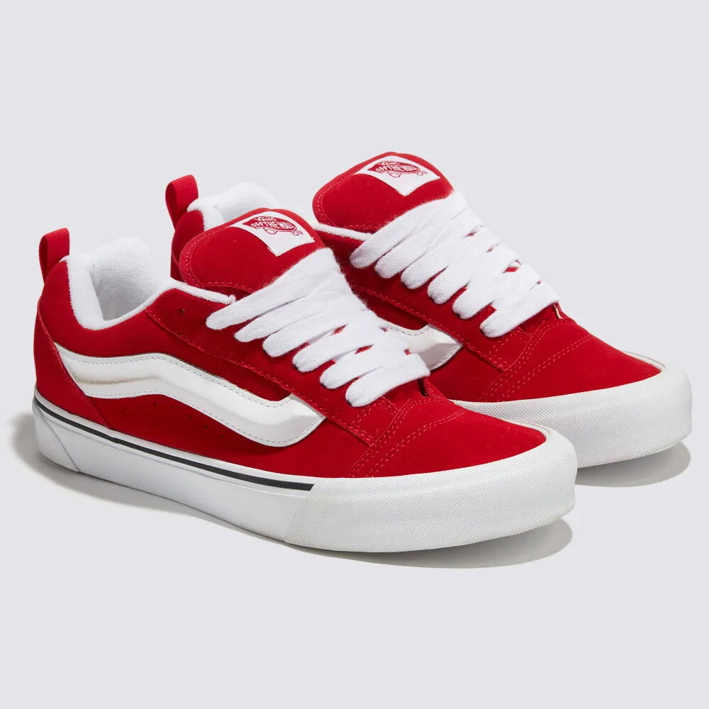 Vans Knu Skool Skate Sneakers Shoes Racing Red/True White VN0009QCJV6