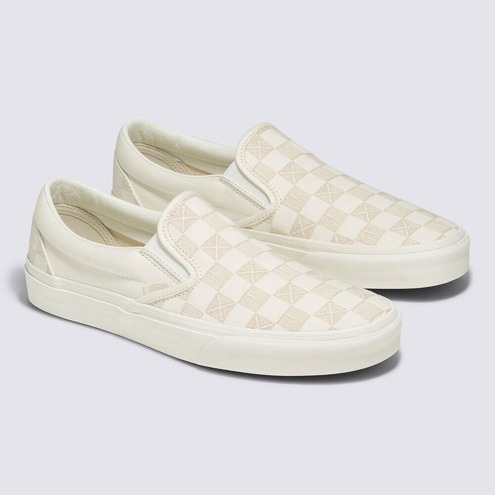 Vans Stitch Checkerboard Slip-on Skate Sneakers Marshmallow VN000BVZCDA 2