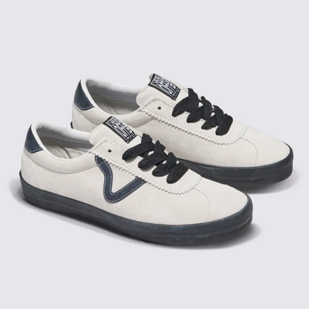 Vans Suede Sport Low Skate Sneakers Shoes White/Black VN000CQRYB2 2