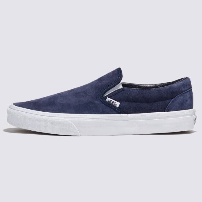 Vans Pig Suede Classic Slip-on Skate Sneakers Shoes Navy VN000BVZBX9