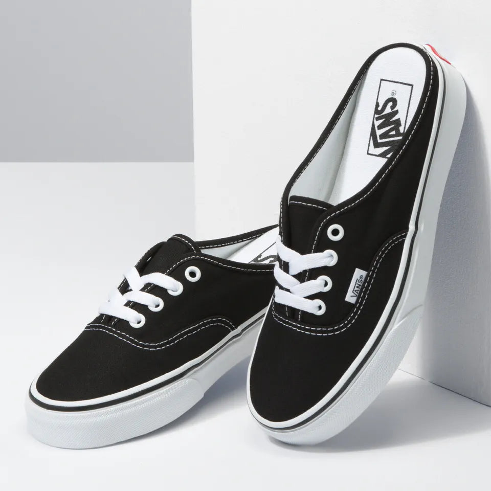 Vans Classic Authentic Mule Skate Shoes Sneakers Black/White VN0A54F76BT 4