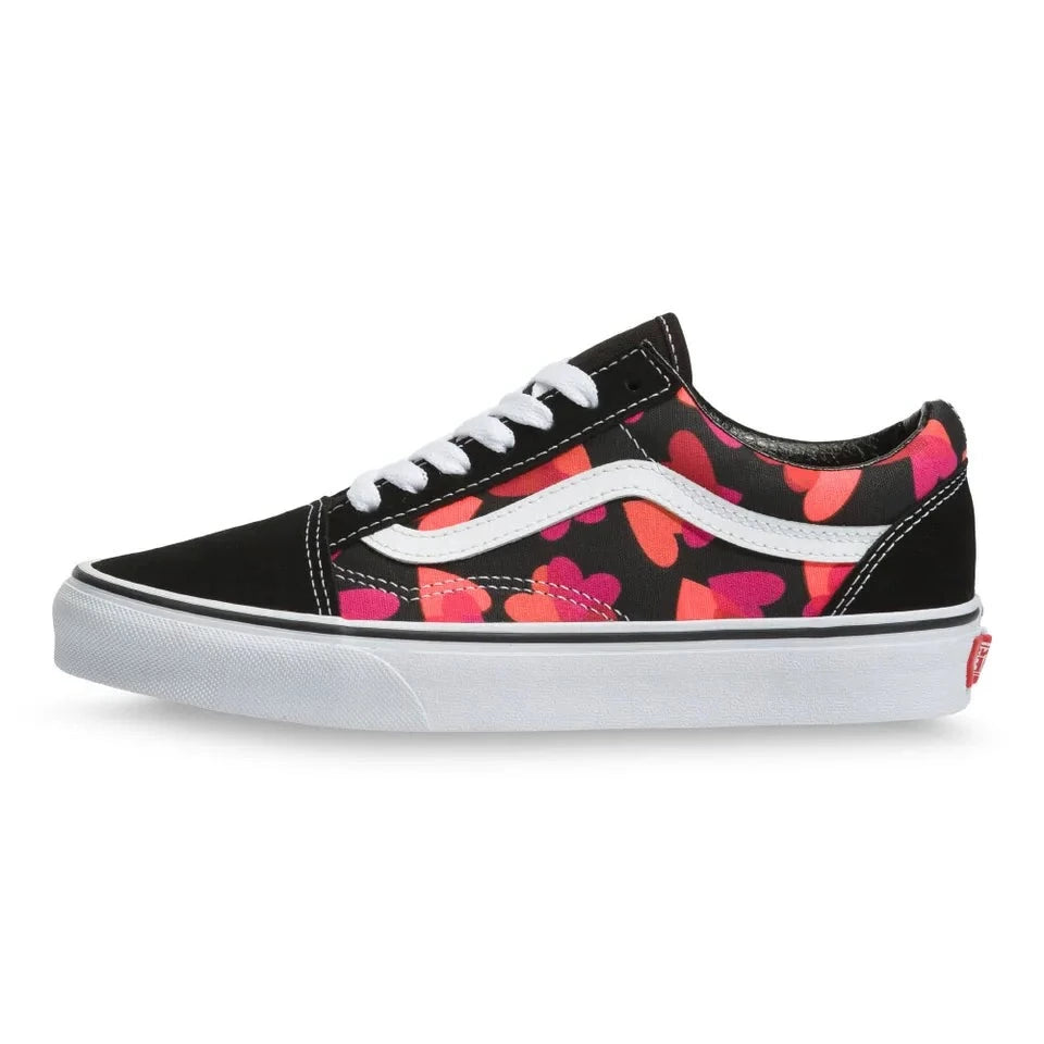 Vans Valentines Hearts Old Skool Skate Sneakers Shoes Black VN0A3WKT4RZ