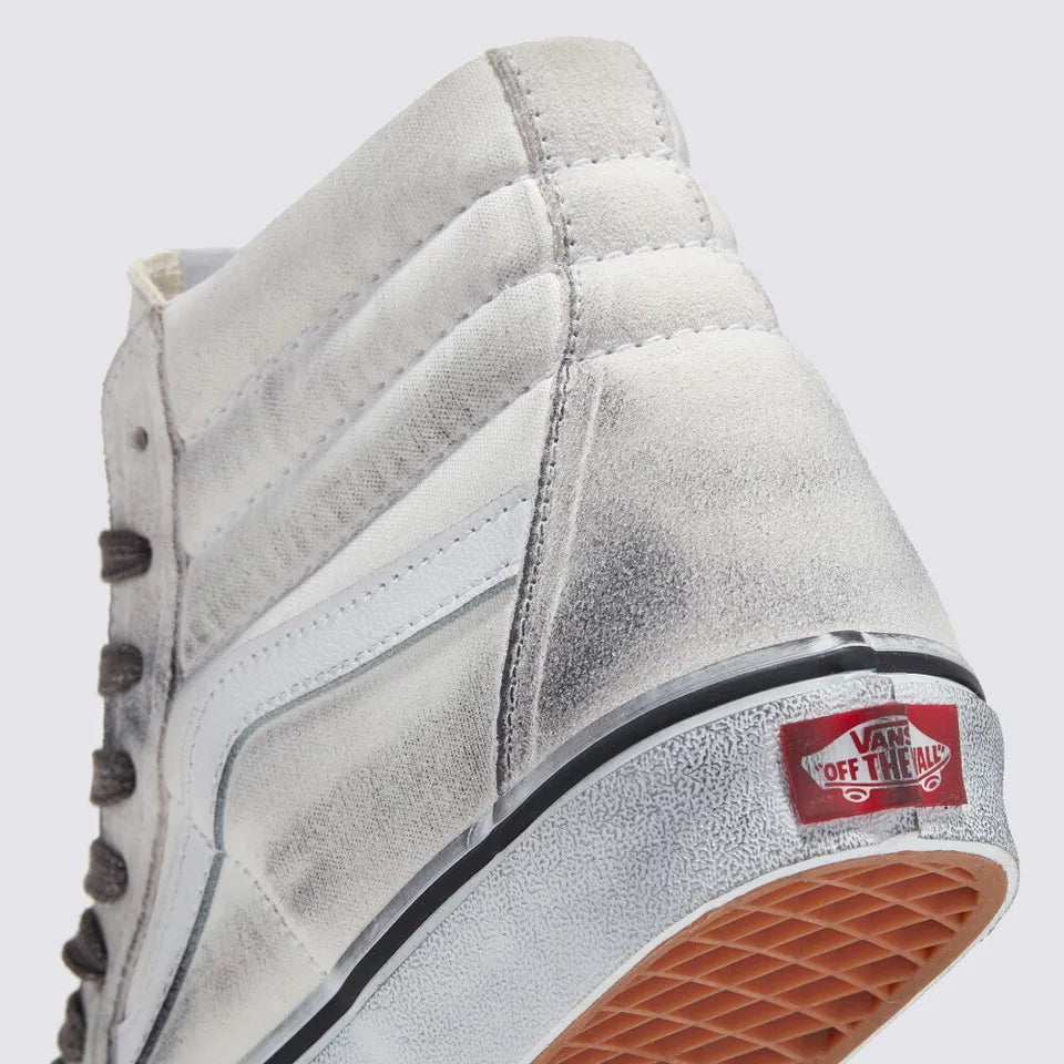 Vans Stressed SK8-Hi Skate Sneakers Shoes White/White VN0007NSWWW