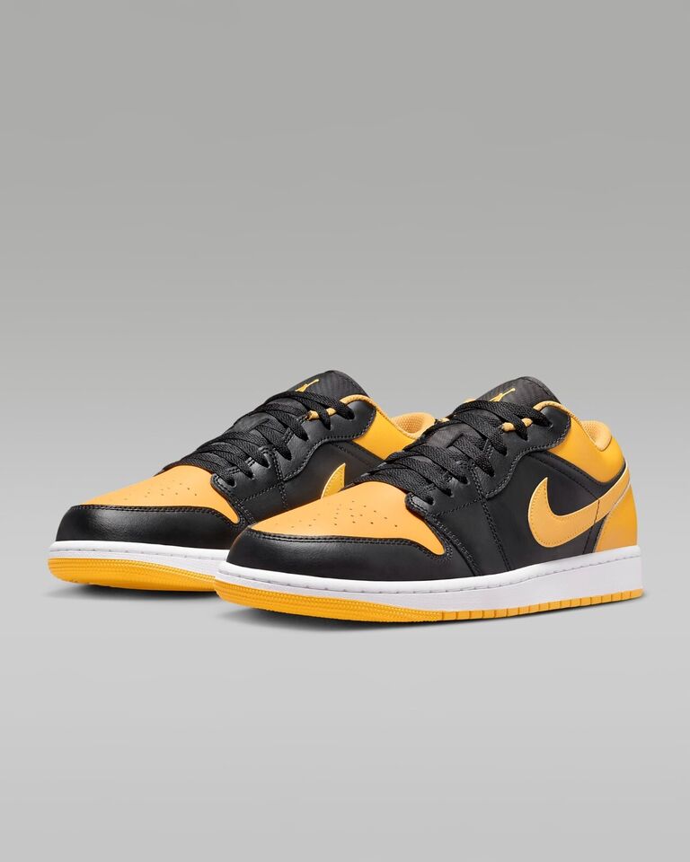 Nike Air Jordan 1 Low SneakersBlack/White/Yellow Ocher 553558-072 US 7-12 05