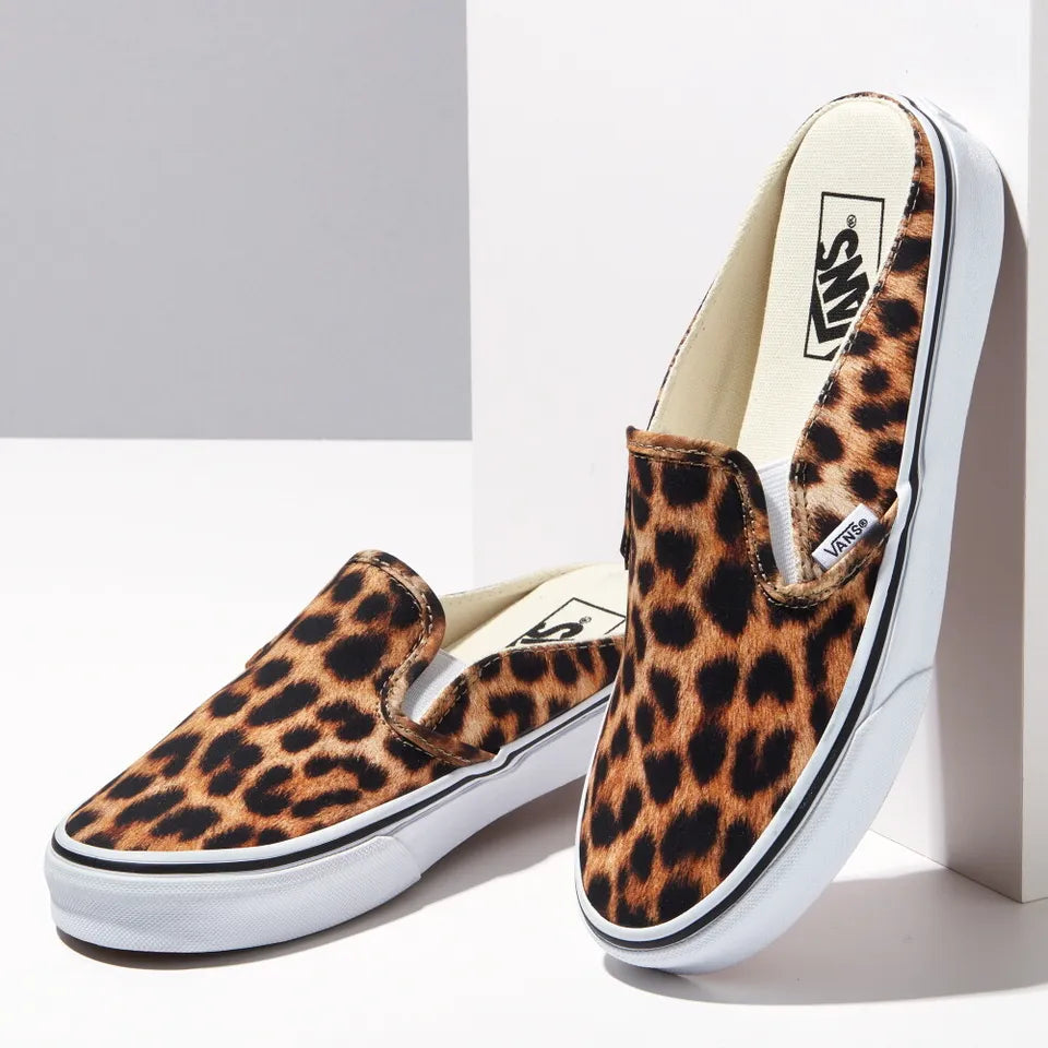 Vans Animal Print Leopard Slip-On Mule Skate Shoes Sneakers VN0A4P3ULPR 4